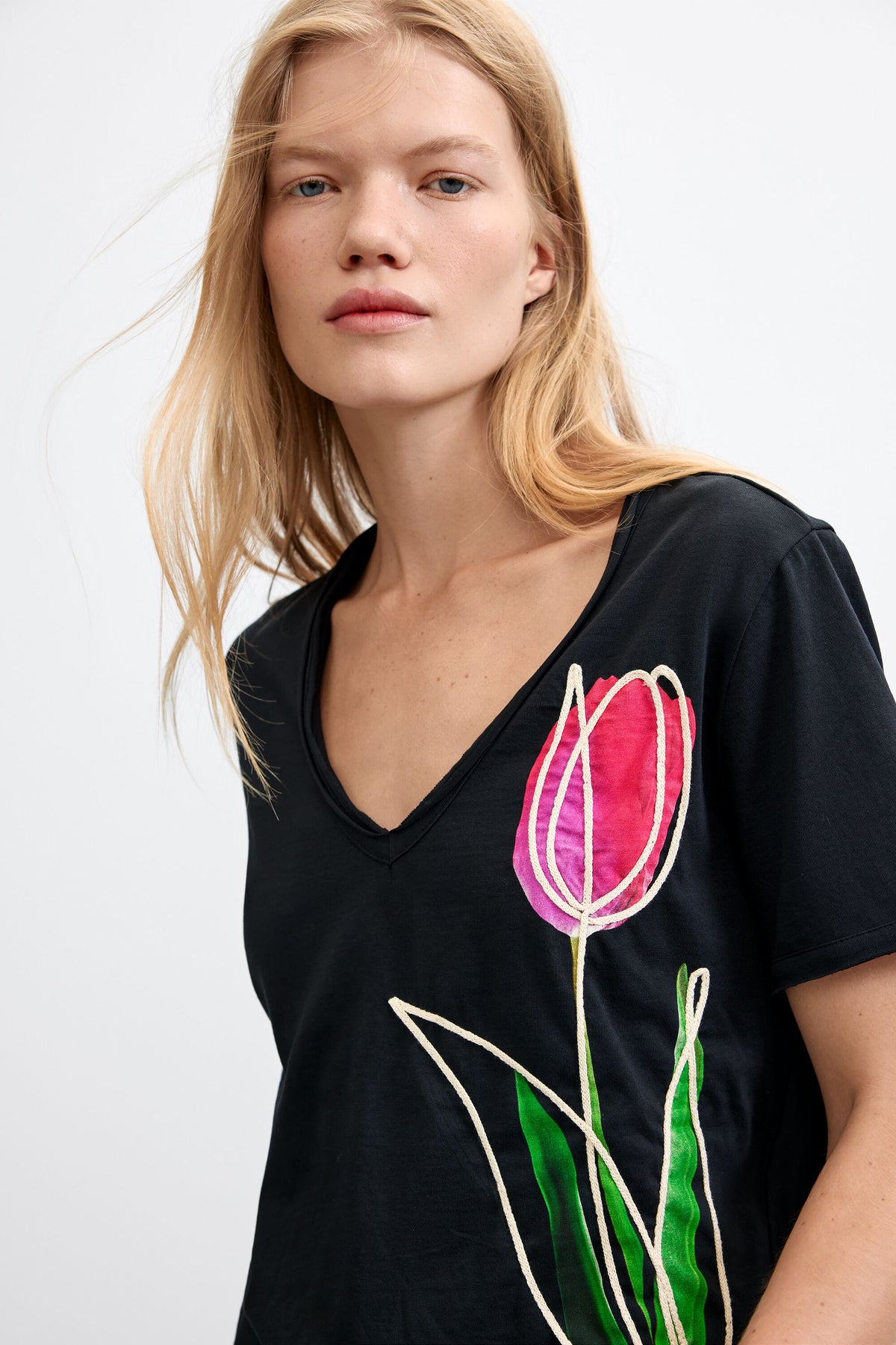 Camiseta Desigual Tulipa Mujer 26WWTK382000