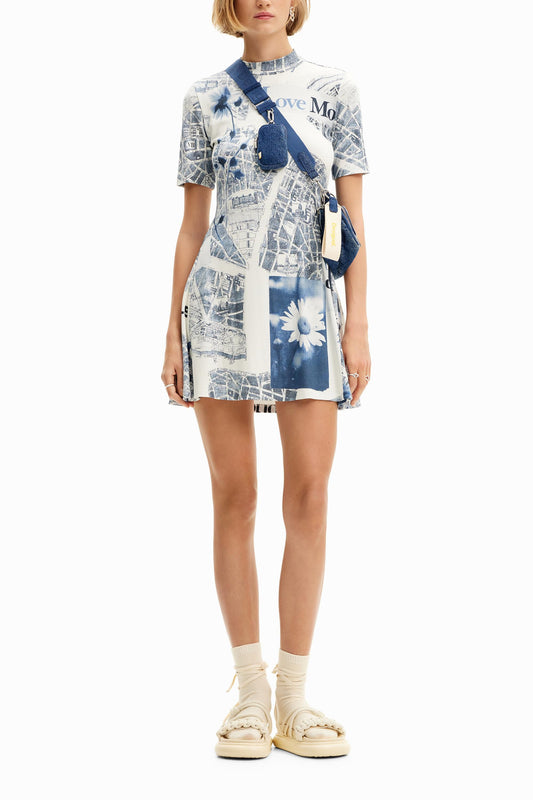 Vestido Desigual Clavelitos_ La Mujer 24SWVK541004