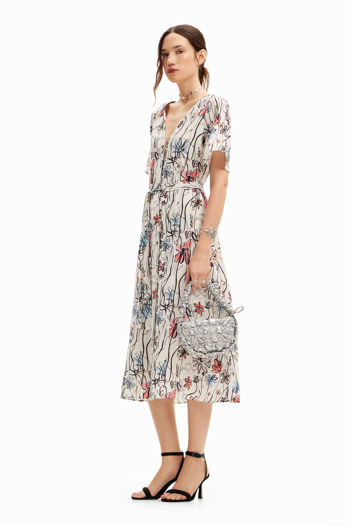 Vestido Desigual Camisero_Blanco Mujer 24WWVWXA1000