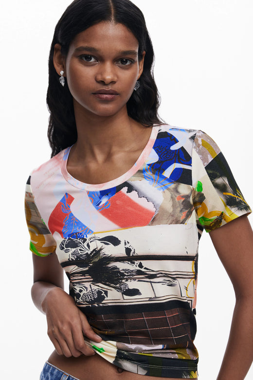 Camiseta Desigual Collage Mujer 25SWTK149019