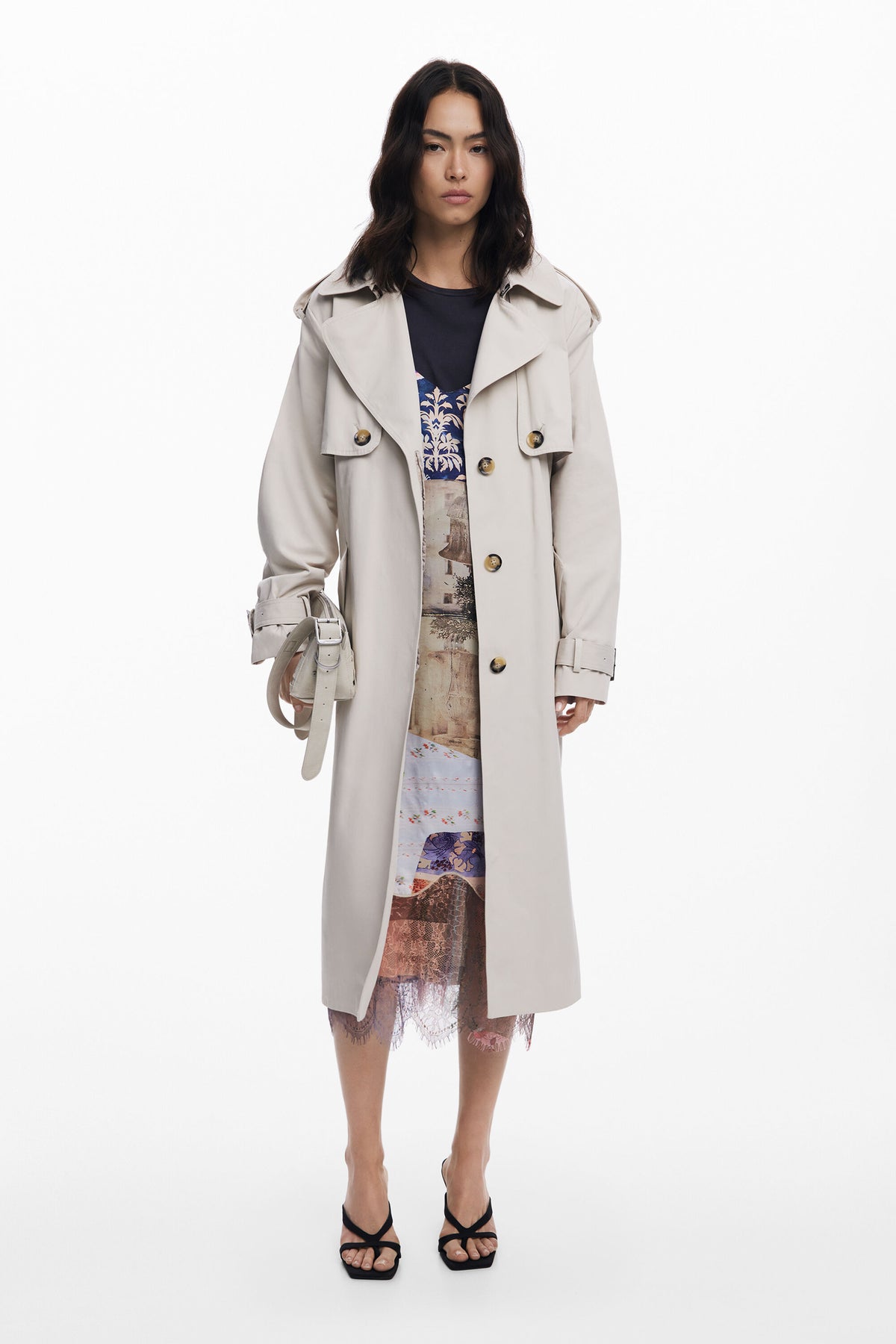 Abrigo Desigual Trench_Pleated Mujer 25WWEW186008