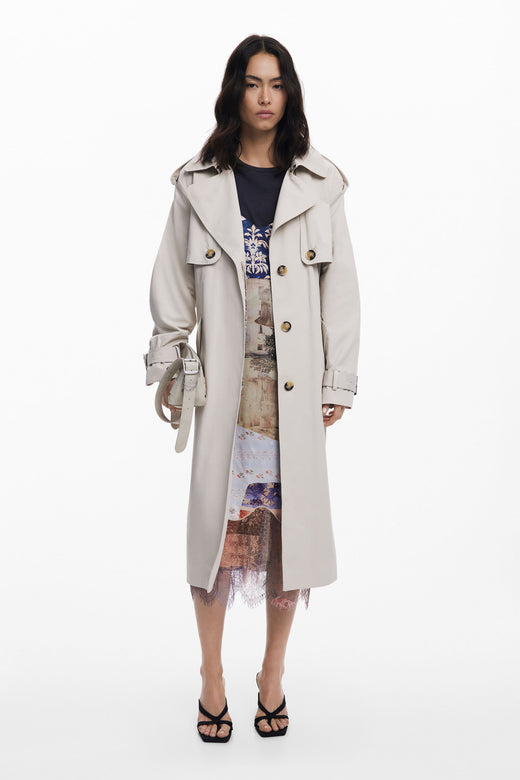 Abrigo Desigual Trench_Pleated Mujer 25WWEW186008
