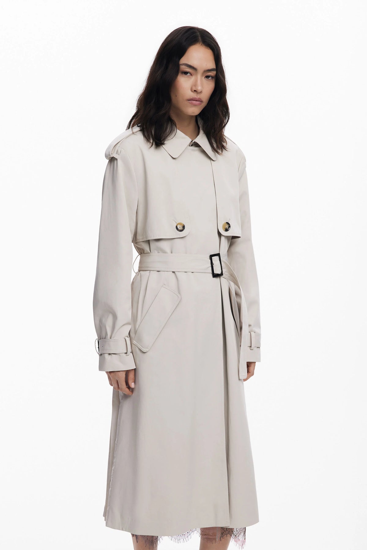 Abrigo Desigual Trench_Pleated Mujer 25WWEW186008