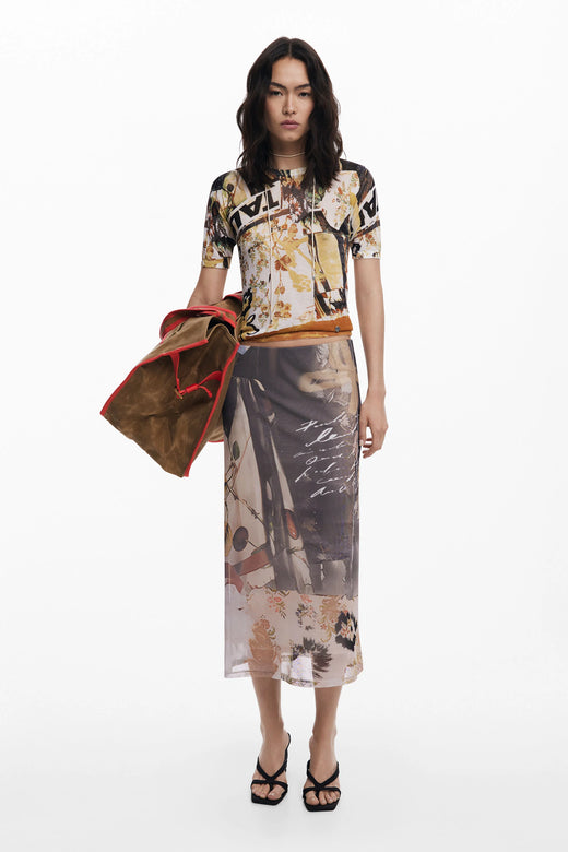 Falda Desigual Collage Mujer 25WWFK052002