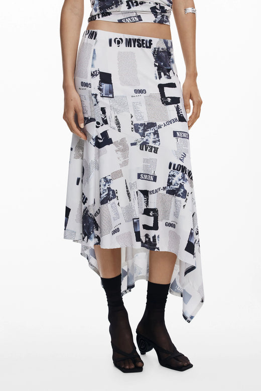 Falda Desigual Breaking News Mujer 25WWFK071001