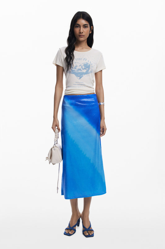 Falda Desigual Blue Mujer 25WWFKX05016