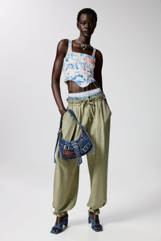 Pantalon Desigual Cuadritos Mujer 25WWPWXA4092