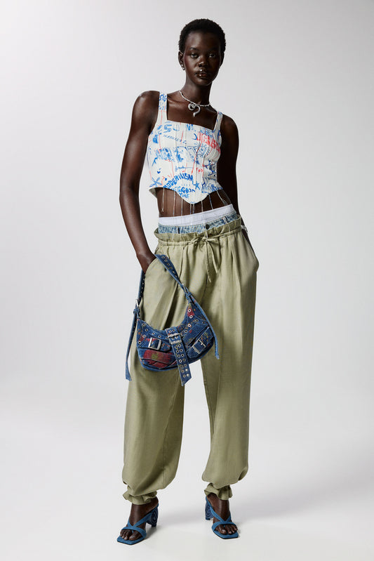 Pantalon Desigual Cuadritos Mujer 25WWPWXA4092