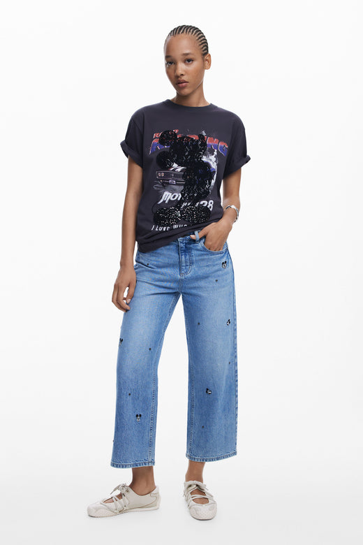 Camiseta Desigual Mickey Lace Mujer 25WWTK562006