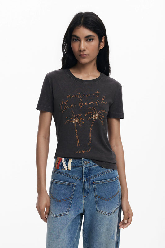 Camiseta Desigual Palm Mujer 25WWTKX12000