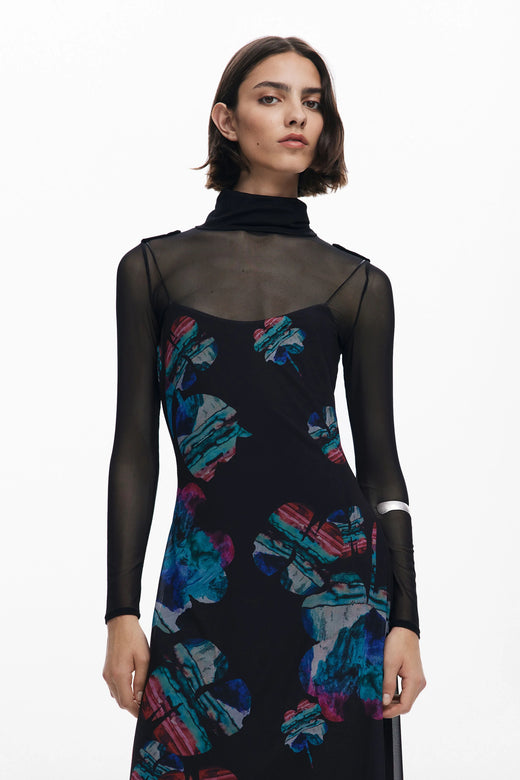 Vestido Desigual Watercolor_Lacroix Mujer 25WWVK032000