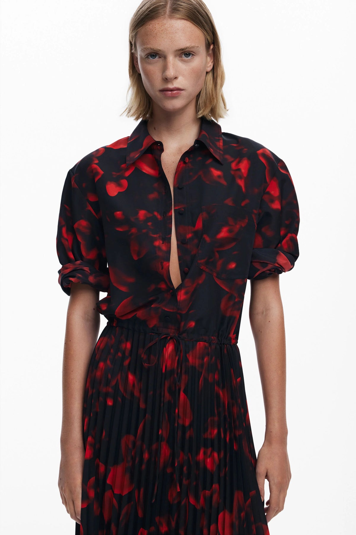 Vestido Desigual Camisero_Plisa Mujer 25WWVW163029