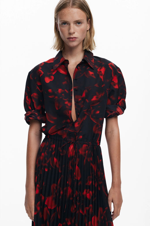 Vestido Desigual Camisero_Plisa Mujer 25WWVW163029