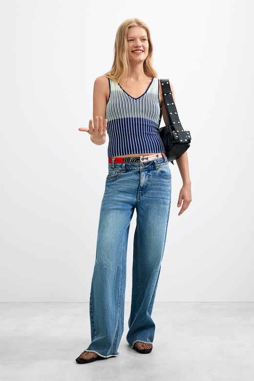 Jean Desigual Belt Mujer 26WWDD125008