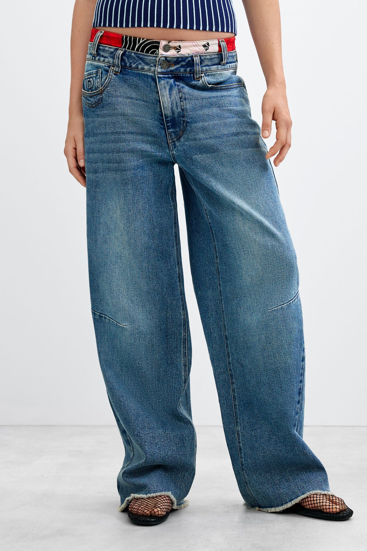 Jean Desigual Belt Mujer 26WWDD125008