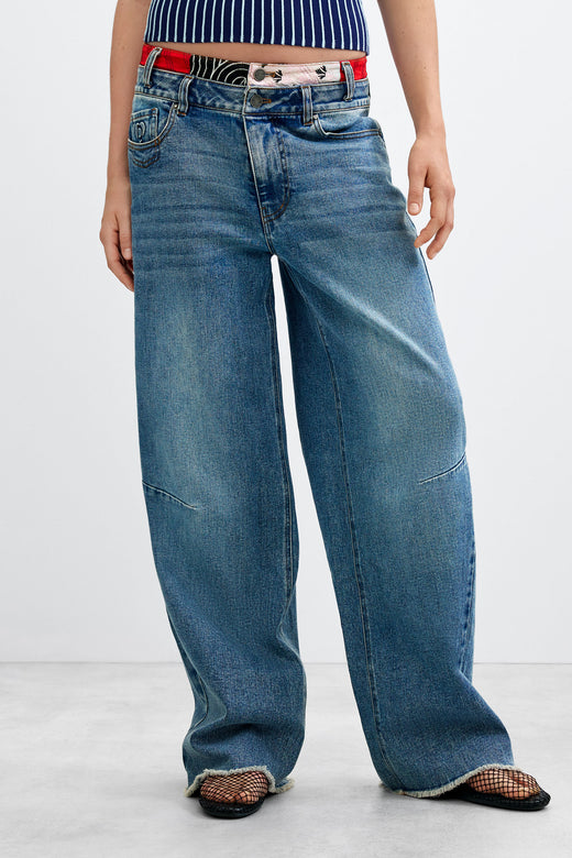 Jean Desigual Belt Mujer 26WWDD125008
