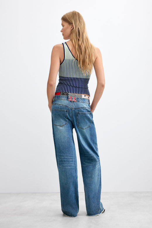 Jean Desigual Belt Mujer 26WWDD125008