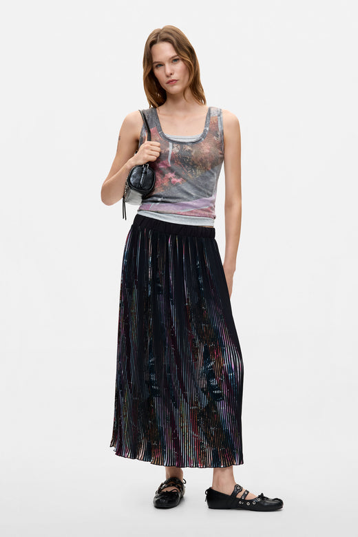Falda Desigual Plis Mujer 26WWFW052000