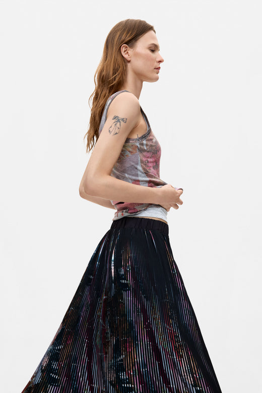 Falda Desigual Plis Mujer 26WWFW052000