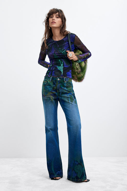 Camiseta Desigual Dots Leaf_Lacr Mujer 26WWTK025022
