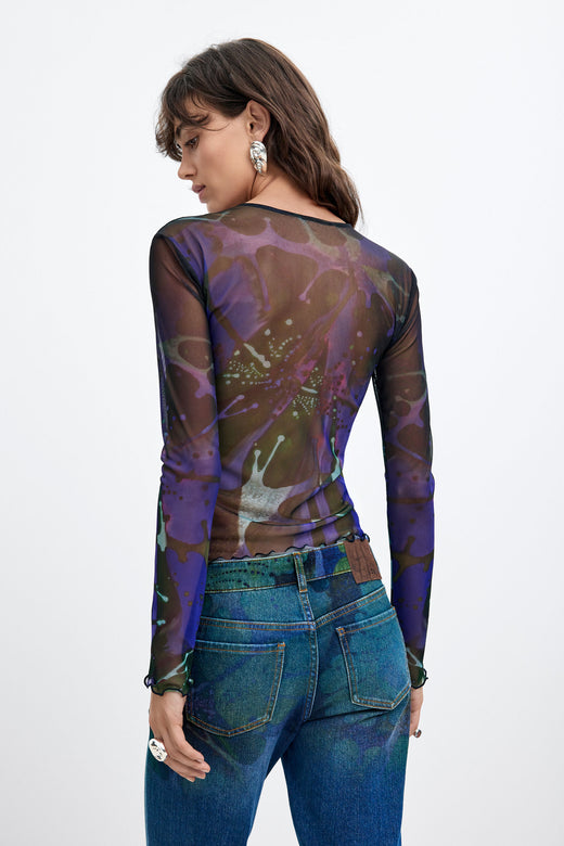 Camiseta Desigual Dots Leaf_Lacr Mujer 26WWTK025022