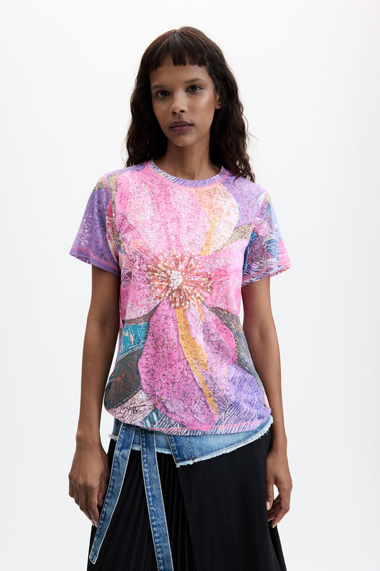Camiseta Desigual Flor Mujer 26WWTK333066