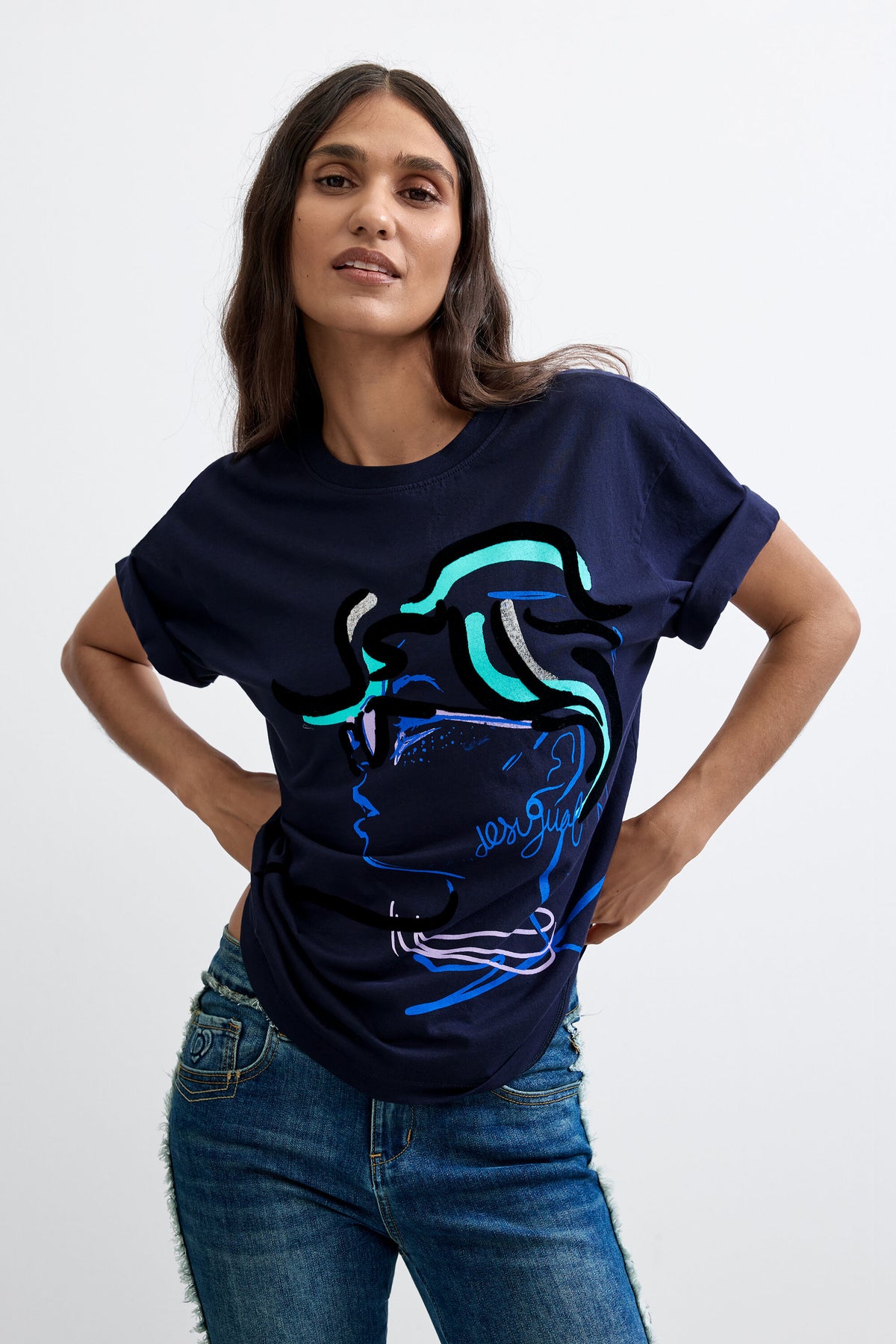 Camiseta Desigual Face Mujer 26WWTK355011