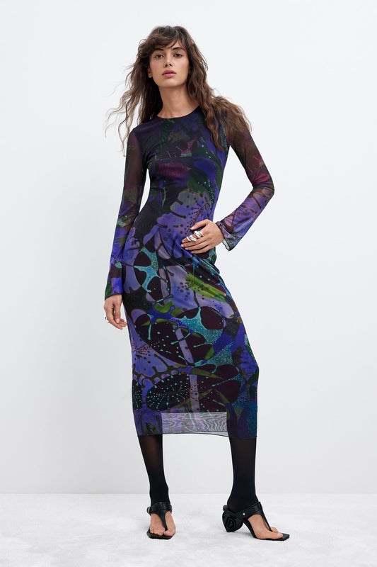 Vestido Desigual Leafs_Lacroi Mujer 26WWVK015025